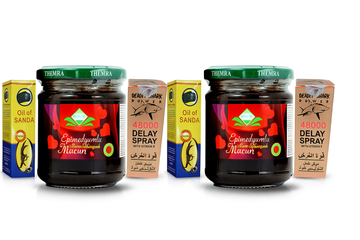 (Big Offer Of The Day ) - 2 Pcs TURKISH MACUN + 2 Pcs FREE OIL OF SANDA + 2 Pcs 48000 DELAY SPRAY